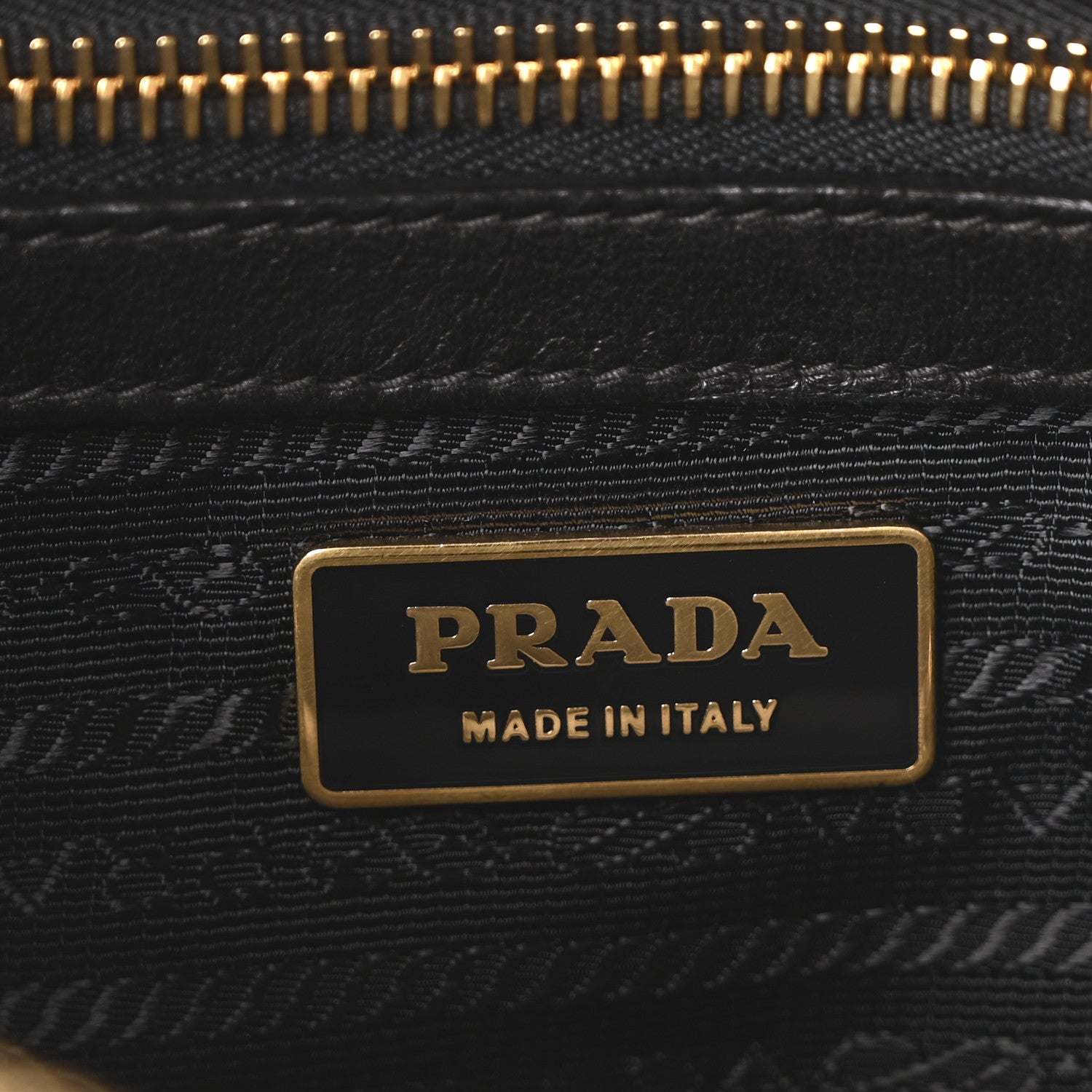Prada Nappa Gaufre Messenger Tote Black 6 of 9