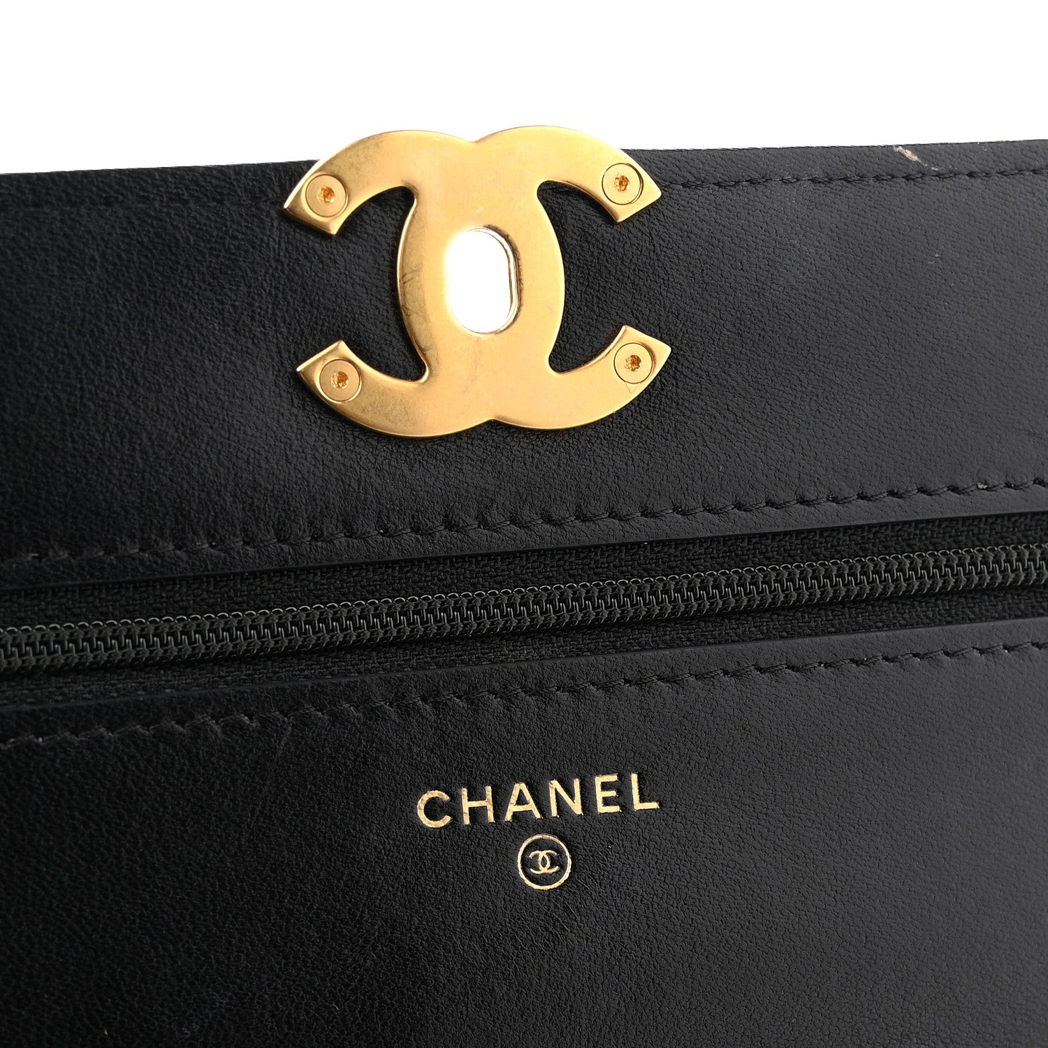 Chanel Lambskin Quilted Chanel 19 Wallet On Chain WOC Black 6 of 12