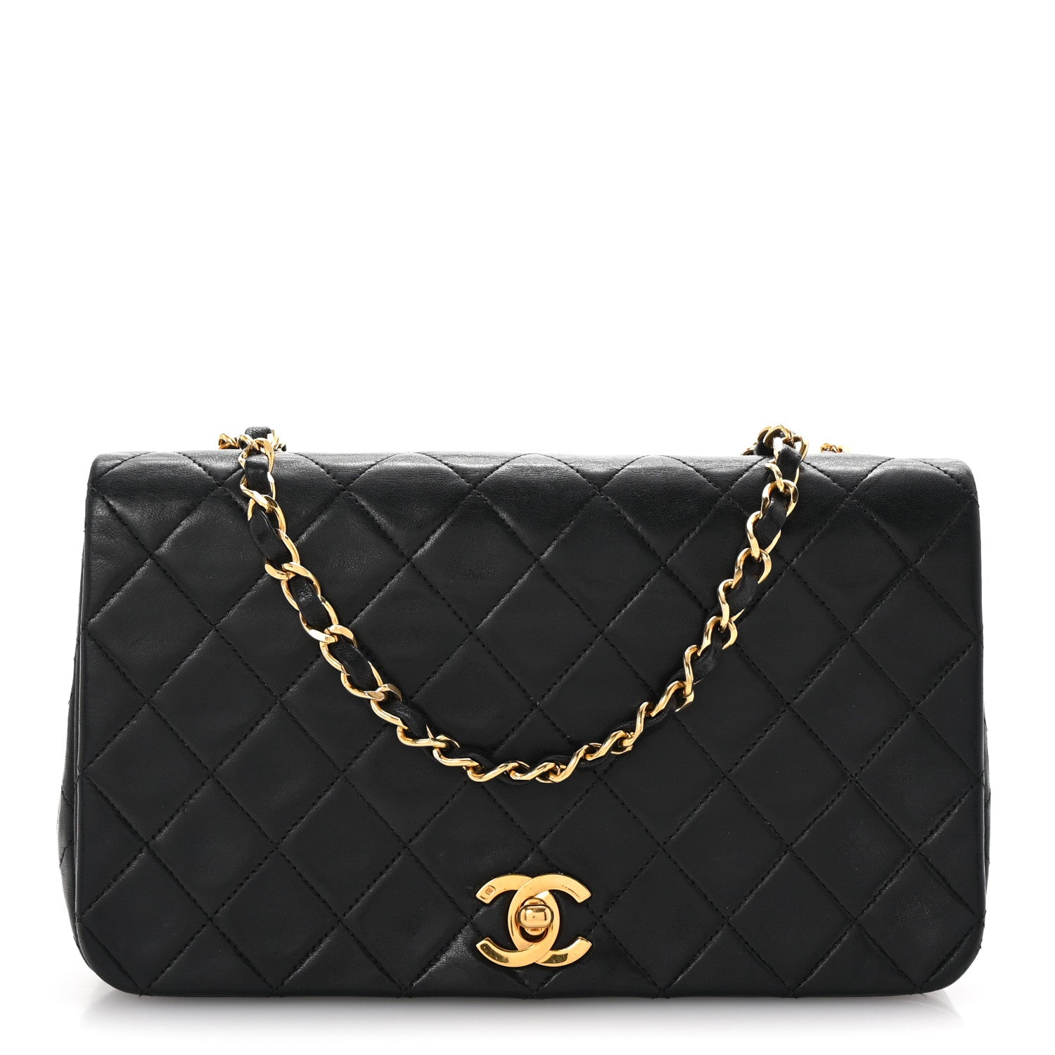 Chanel Lambskin Quilted Small Single Flap Black 1 of 11