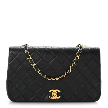 Chanel Lambskin Quilted Small Single Flap Black 1 of 11