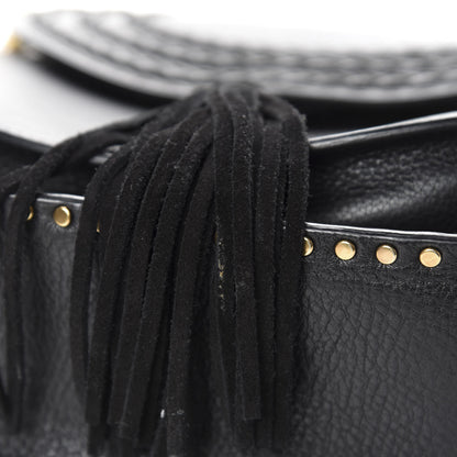 Chloe Suede Braided Small Hudson Shoulder Bag Black 11 of 12