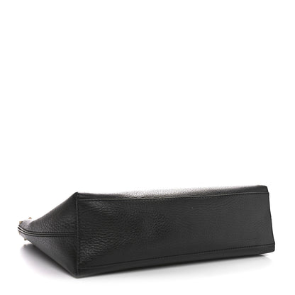 Valentino Garavani Grained Calfskin Small Rockstud Shoulder Tote Black 4 of 9
