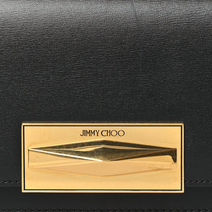 Jimmy Choo Calfskin Diamond Chain Top Handle Black 7 of 9