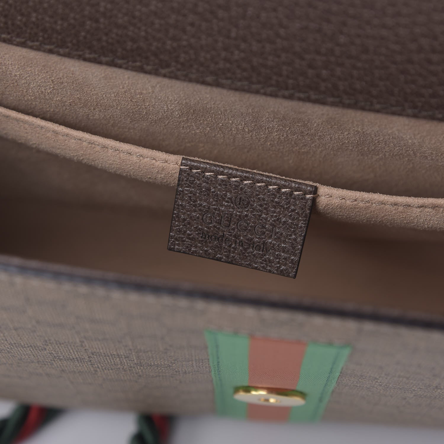Gucci Mini Vintage GG Supreme Monogram Web Medium Rajah Slim Flap Shoulder Bag Beige New Acero 9 of 11