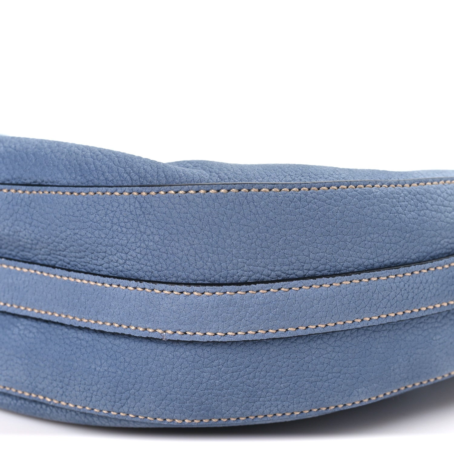 Prada Nubuck Small Arque Shoulder Bag Aviation Blue 9 of 9