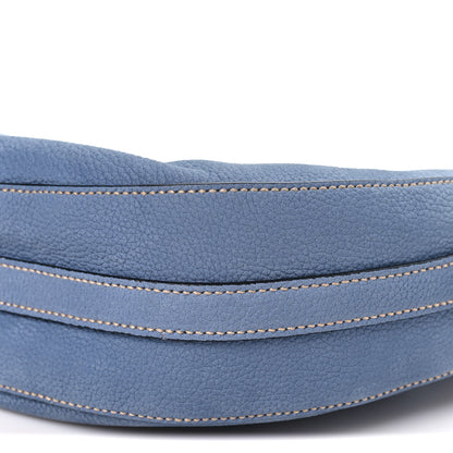 Prada Nubuck Small Arque Shoulder Bag Aviation Blue 9 of 9