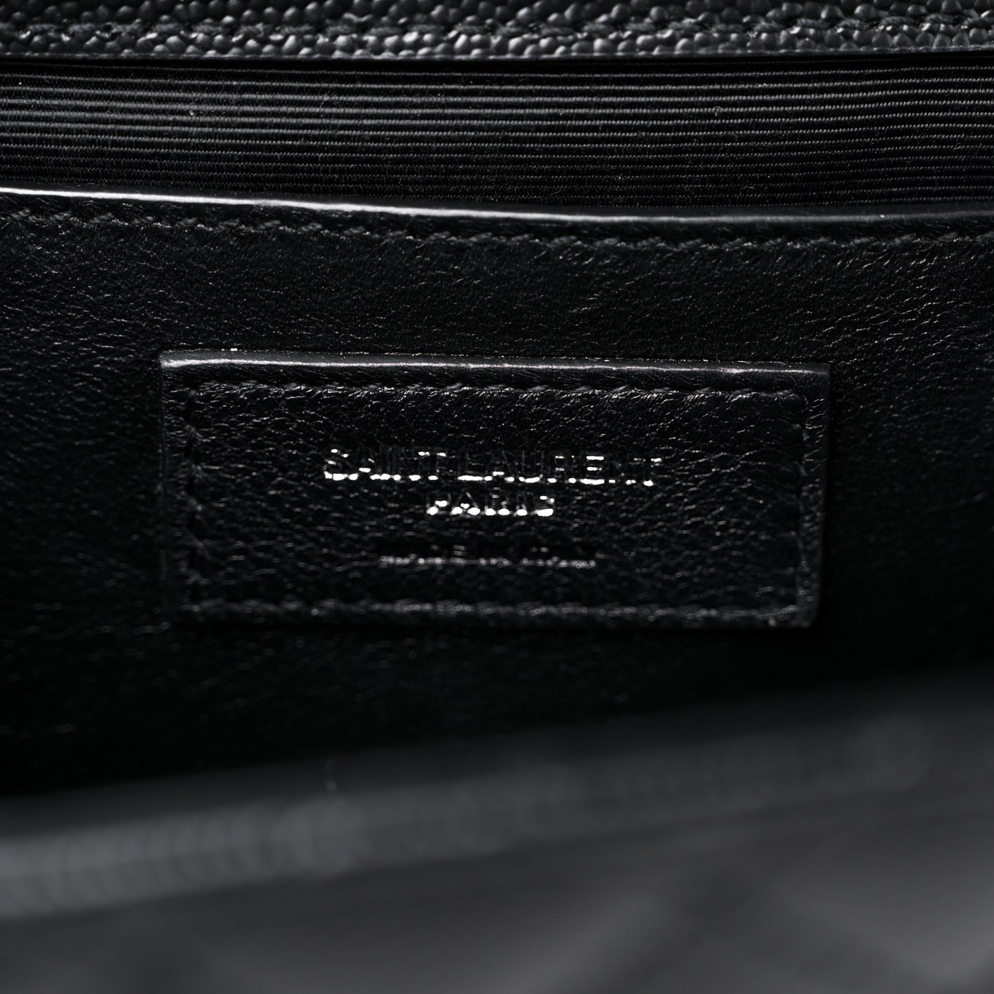 Grain De Poudre Textured Mixed Matelasse Triquilt Medium Monogram Satchel Black