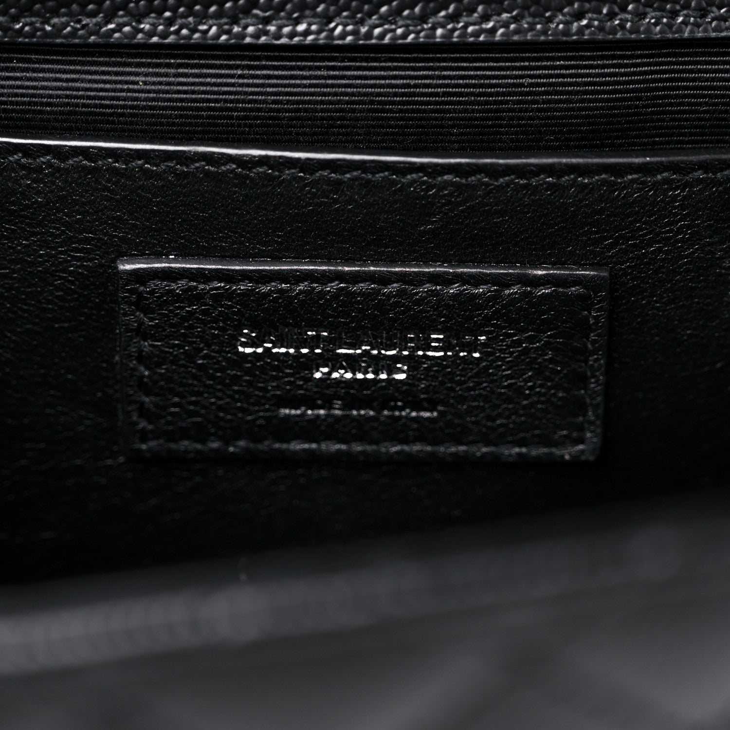 Saint Laurent Grain De Poudre Textured Mixed Matelasse Triquilt Medium Monogram Satchel Black 7 of 10