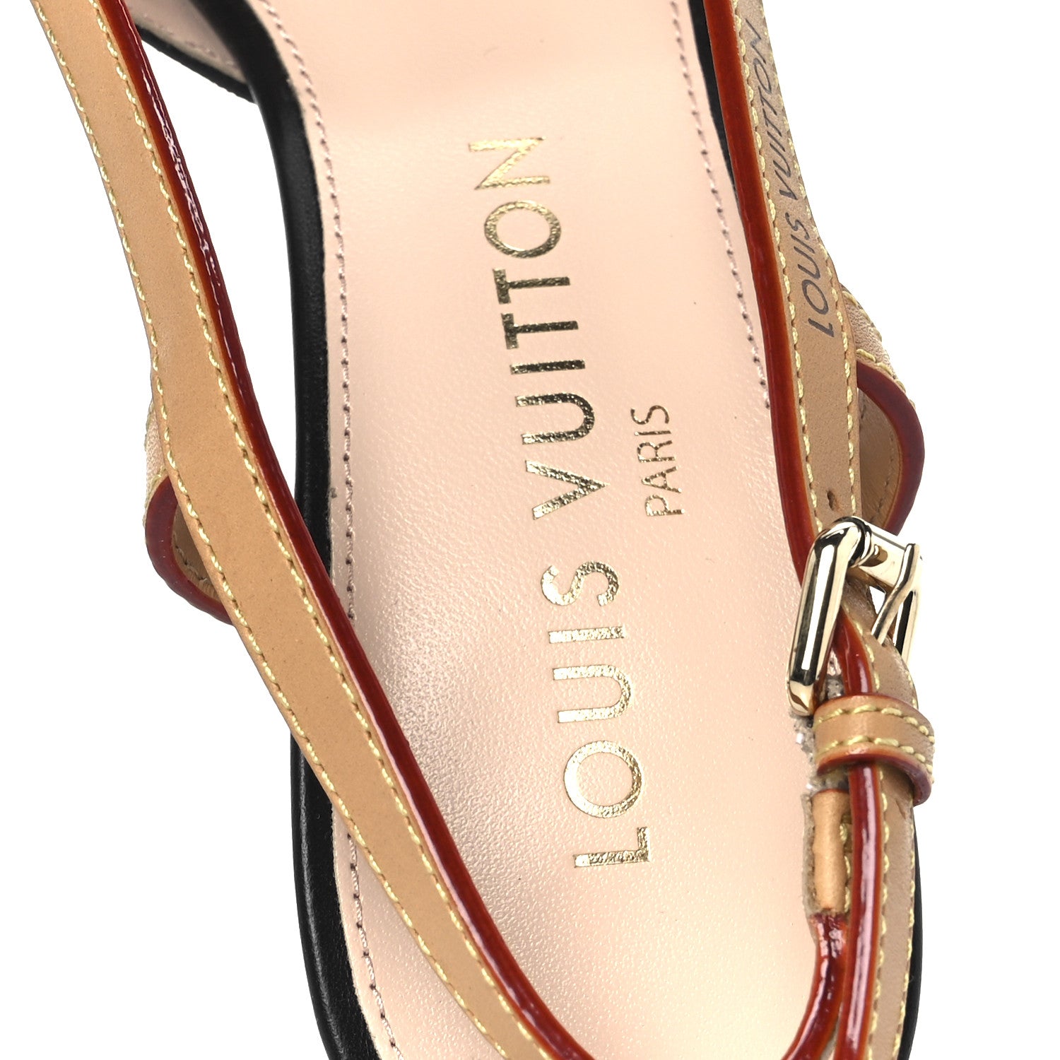 Louis Vuitton Calfskin Blossom Slingback Pump 37.5 Black 7 of 8