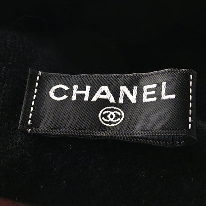 Chanel Cashmere CC Beanie Hat Black White 5 of 5