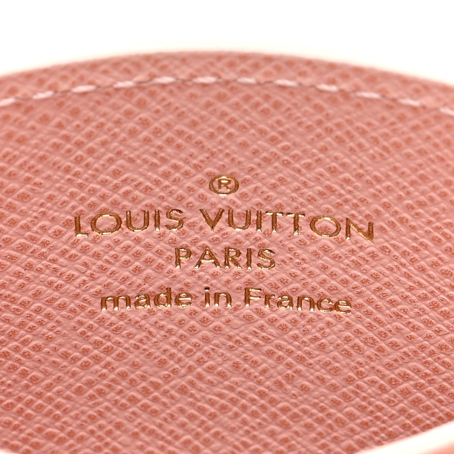 Monogram LV Charms Card Holder Rose Ballerine