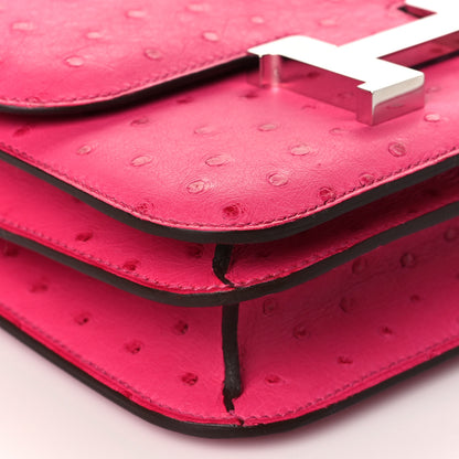 Hermes Ostrich Constance 18 Rose Tyrien 9 of 11