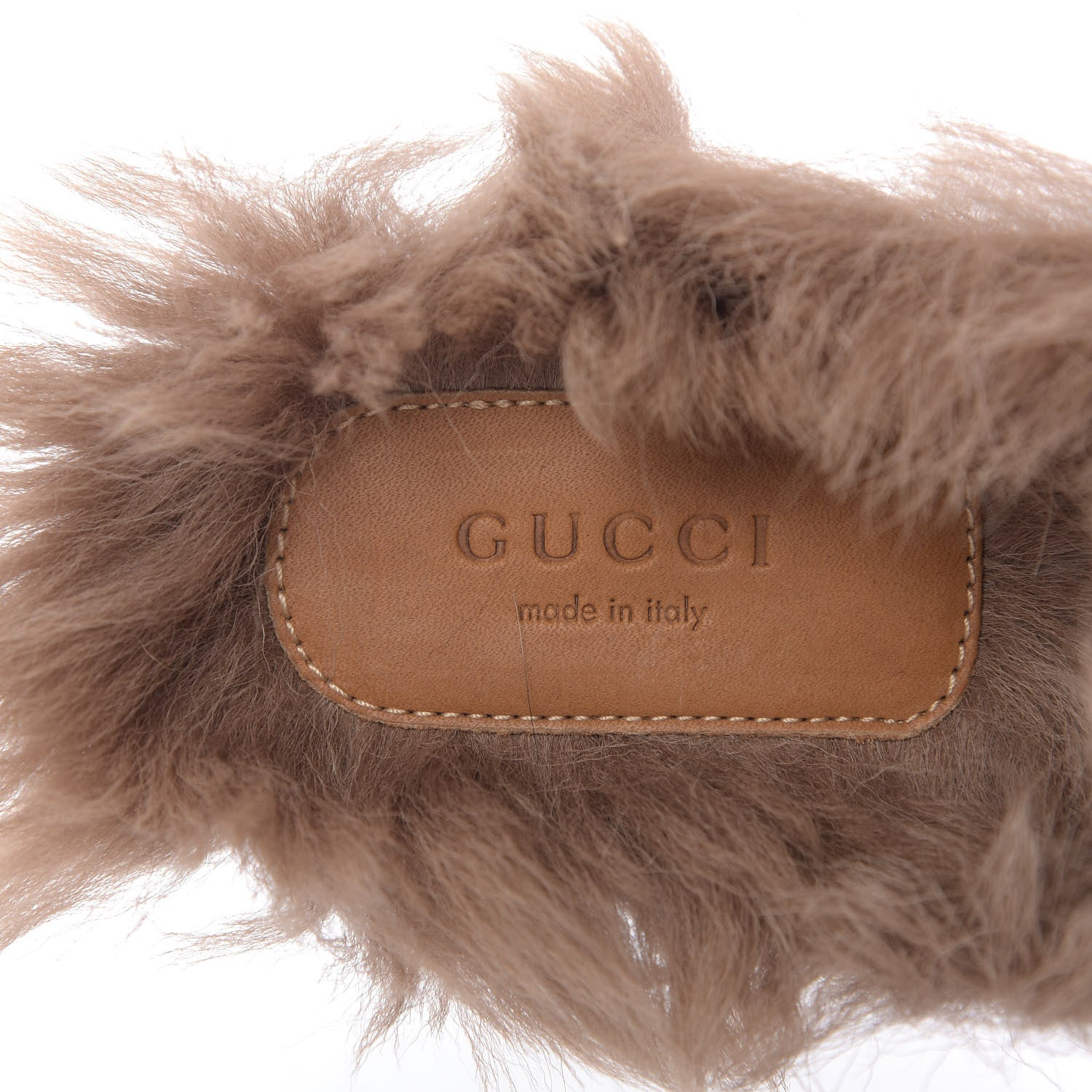 Gucci Patent Fur Womens Princetown Slippers 36.5 Black Natural 7 of 9