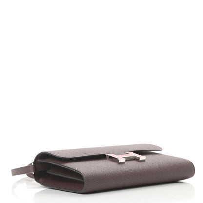 Hermes Epsom Enamel Constance Long Wallet To Go Wallet Rouge Sellier Framboise 4 of 11