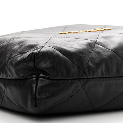 Chanel Shiny Calfskin Quilted Large Chanel 22 Black 9 of 10