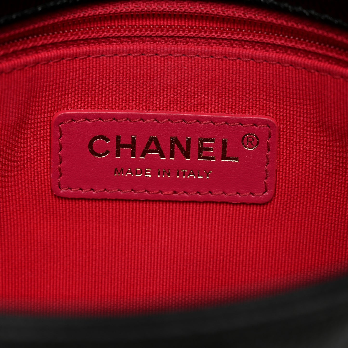 Shiny Caviar Quilted Small Chain Melody Flap Black