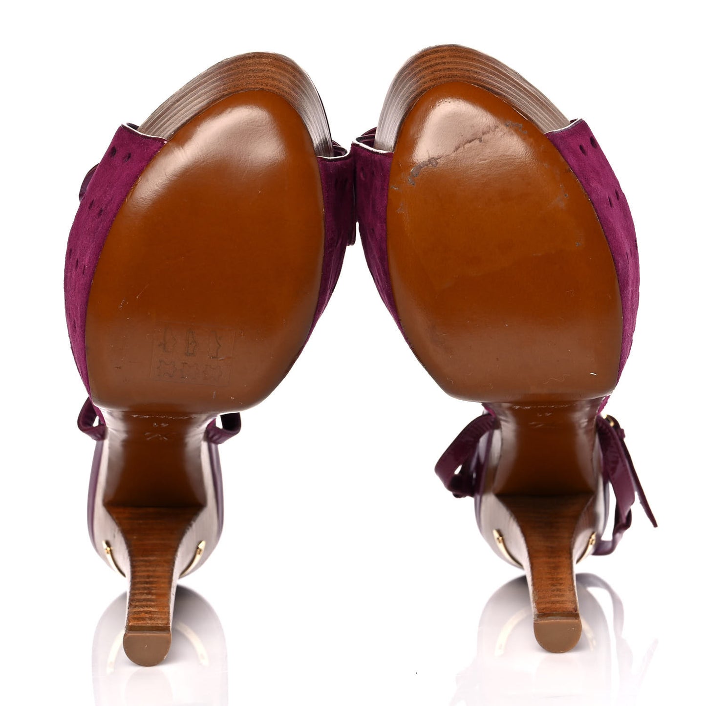 Suede Wooden Platform Sandals 41