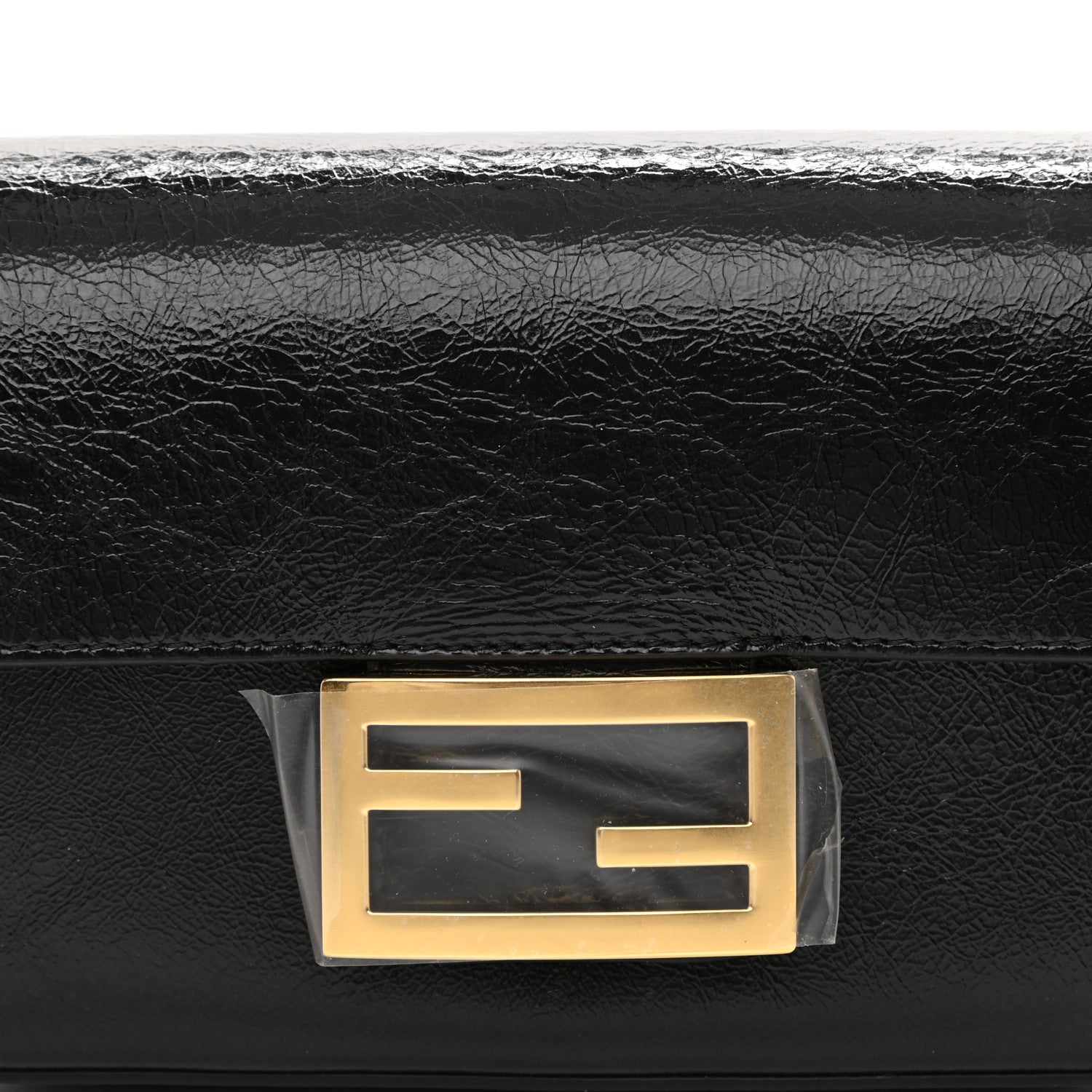 Fendi Agnello Old Shine Hip Belt Baguette Bag Black 8 of 9