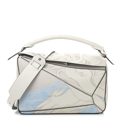 Loewe Grained Calfskin Faces Puzzle Bag Soft White 1 of 5
