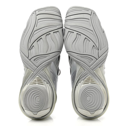 Balenciaga Metallic Rubber Mesh Womens Tyrex Sneakers 39 Monocolor Silver 5 of 8