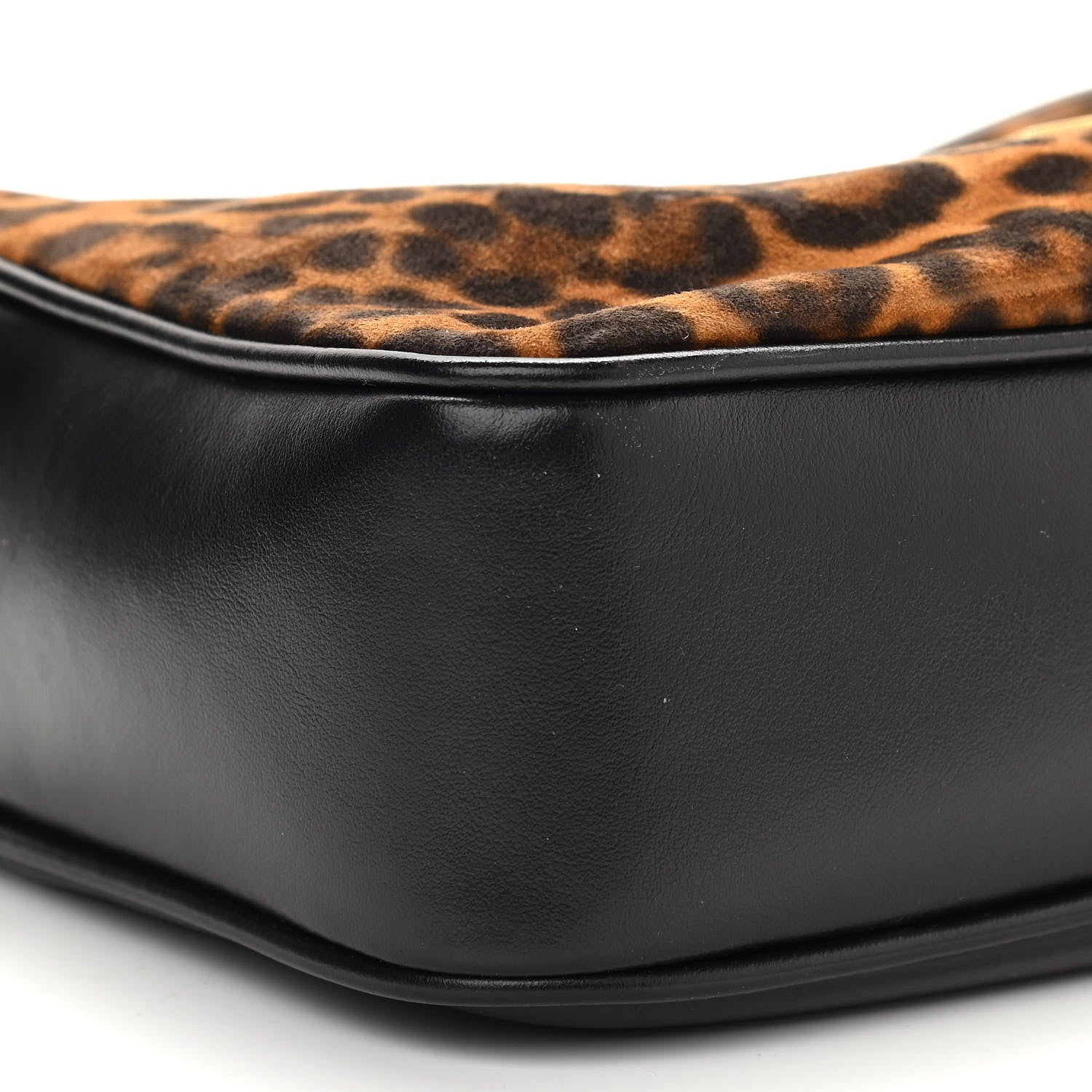 Saint Laurent Calfskin Leopard Print Monogram Lou Camera Bag Black 7 of 11