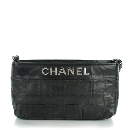 Chanel Lambskin Square Stitched Lax Shoulder Bag Black 1 of 7