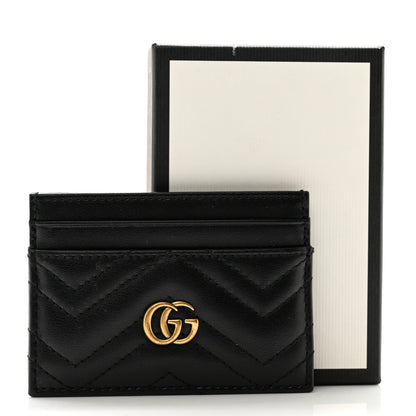 Gucci Calfskin Matelasse GG Marmont Card Holder Black 9 of 9