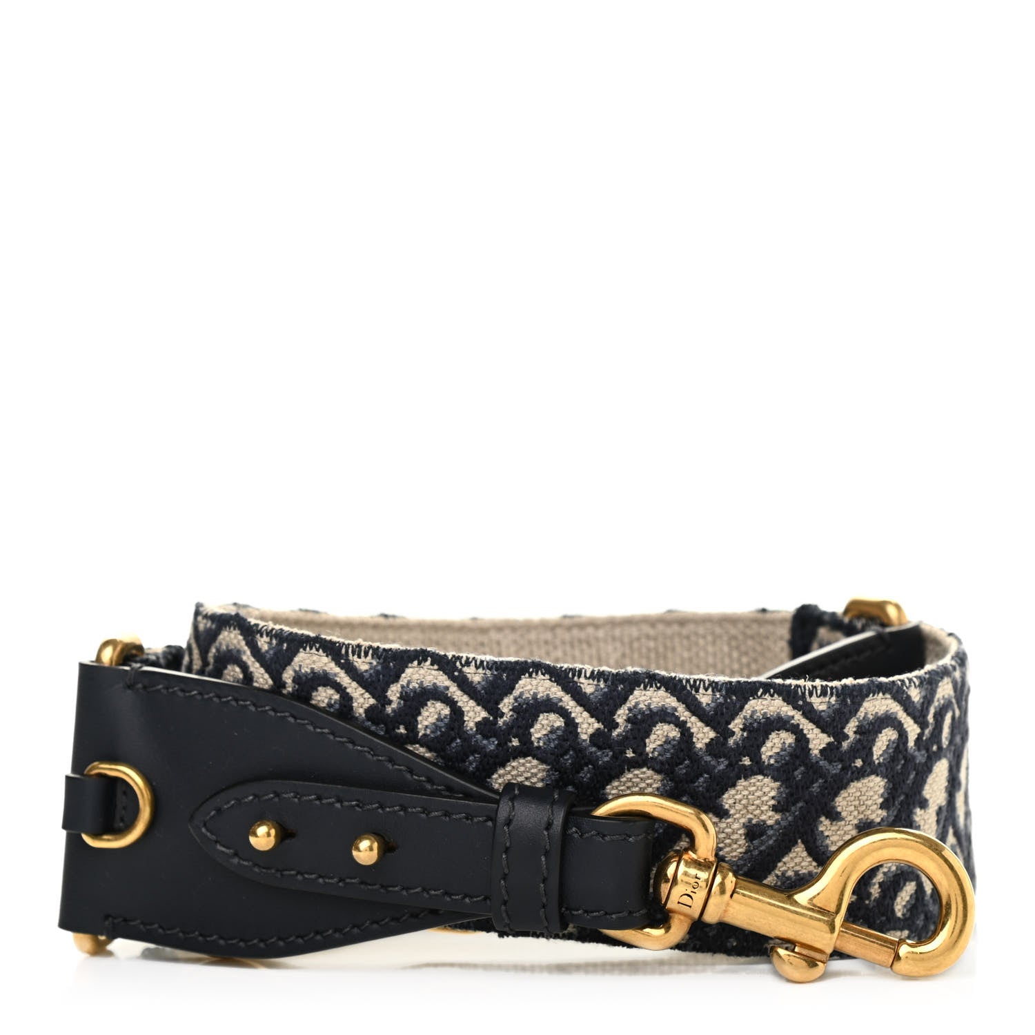 Christian Dior Oblique Adjustable Shoulder Strap Blue 1 of 4
