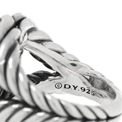 David Yurman Sterling Silver Diamond 16mm Large Labyrinth Ring 54 7 4 of 4
