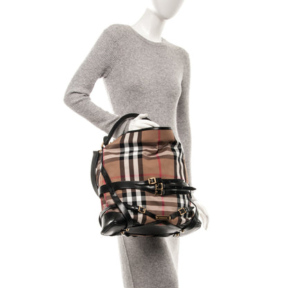 Burberry House Check Bridle Calfskin Medium Gosford Hobo Black 2 of 8