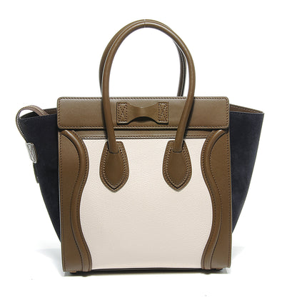 Celine Drummed Leather Micro Tri-Color Luggage 4 of 9