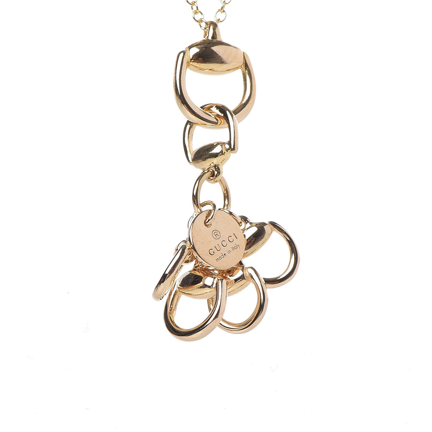 Gucci 18K Yellow Gold Multi Horsebit Pendant Necklace 5 of 8