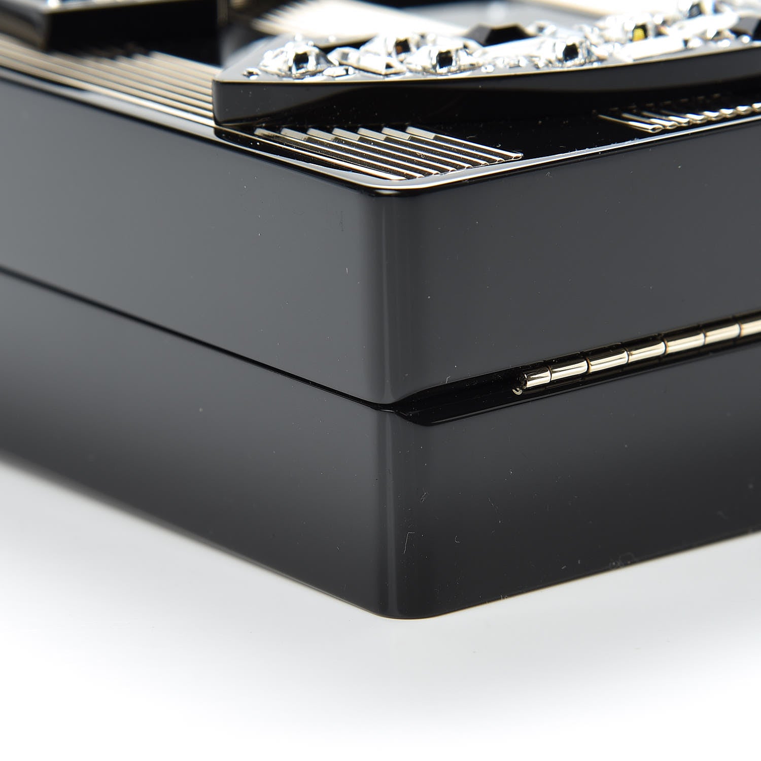 Chanel Plexiglass Strass N°5 Minaudiere Black Gold 10 of 11