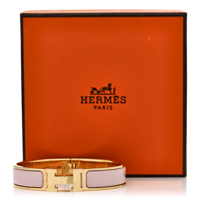 Hermes Enamel Narrow Clic Clac H Bracelet PM Rose Candeur 5 of 5