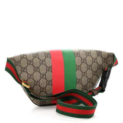 Gucci GG Supreme Monogram Textured Dollar Calfskin Gucci Tiger Belt Bag Beige Ebony Lobster Red New Shamarock New Acero 3 of 10