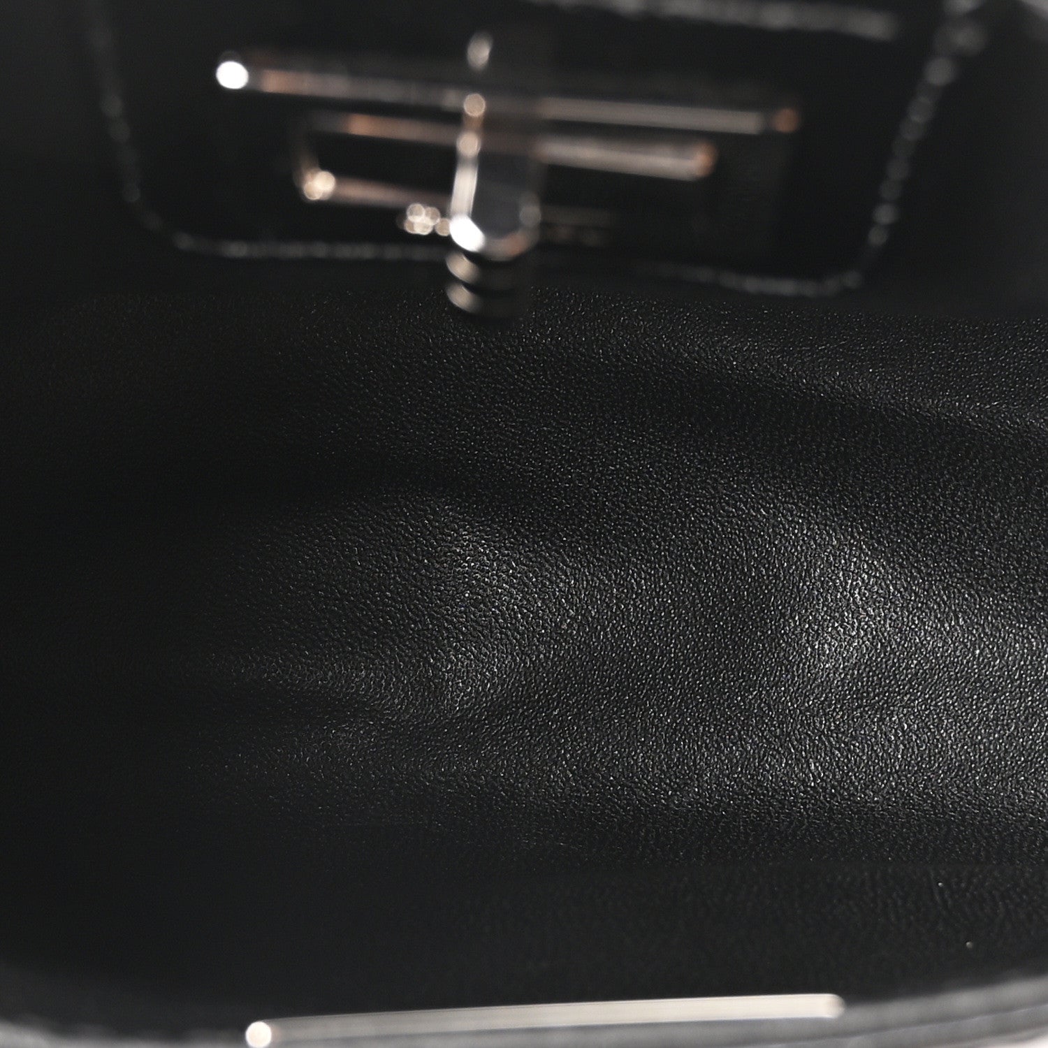 Chanel Patent Mademoiselle Lock Convertible Wrist Clutch Bag Black 4 of 10