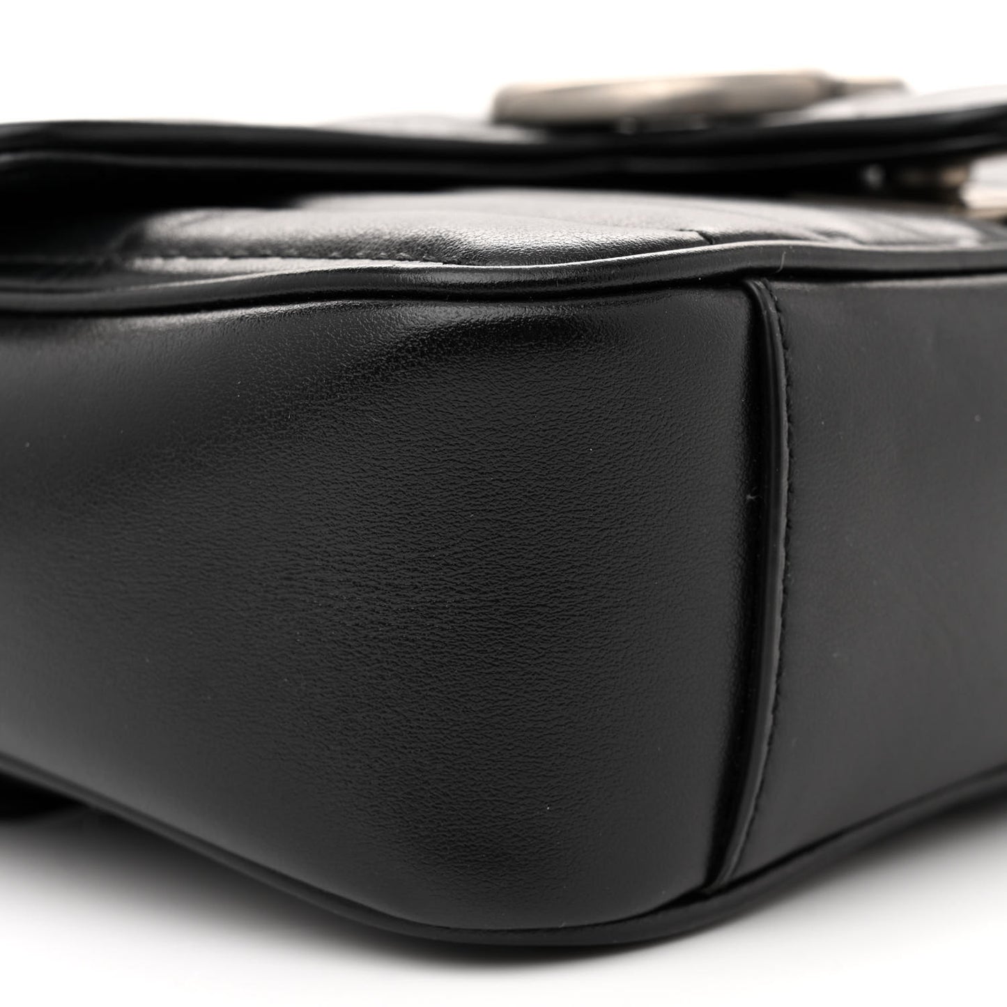 Calfskin Matelasse Aria Mini GG Marmont Shoulder Bag Black