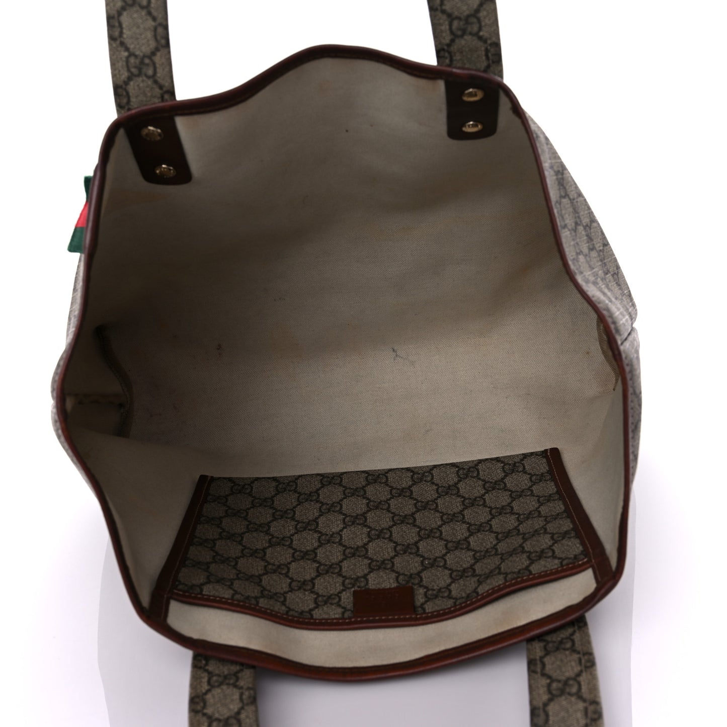 GG Plus Monogram Medium Signature Web Loop Tote Light Brown