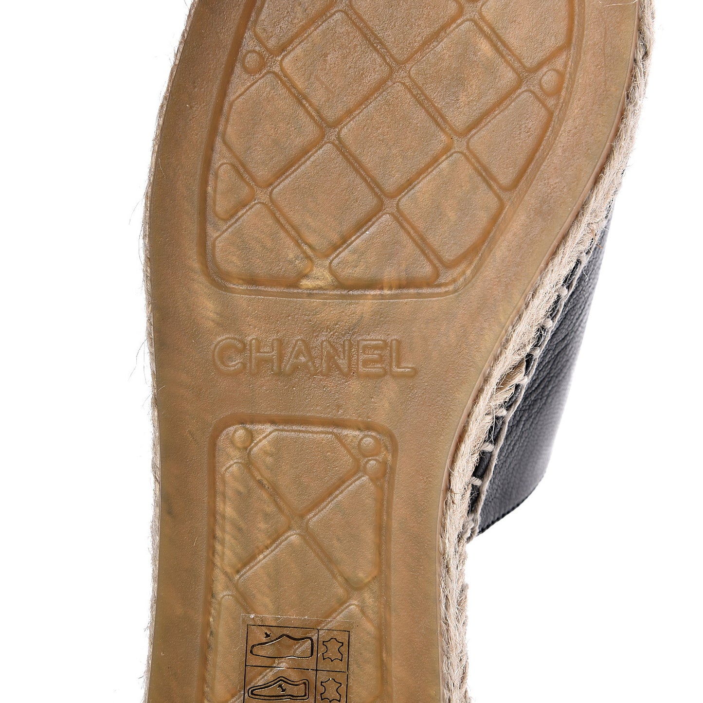 Goatskin Patent CC Espadrille Mules 36 Black