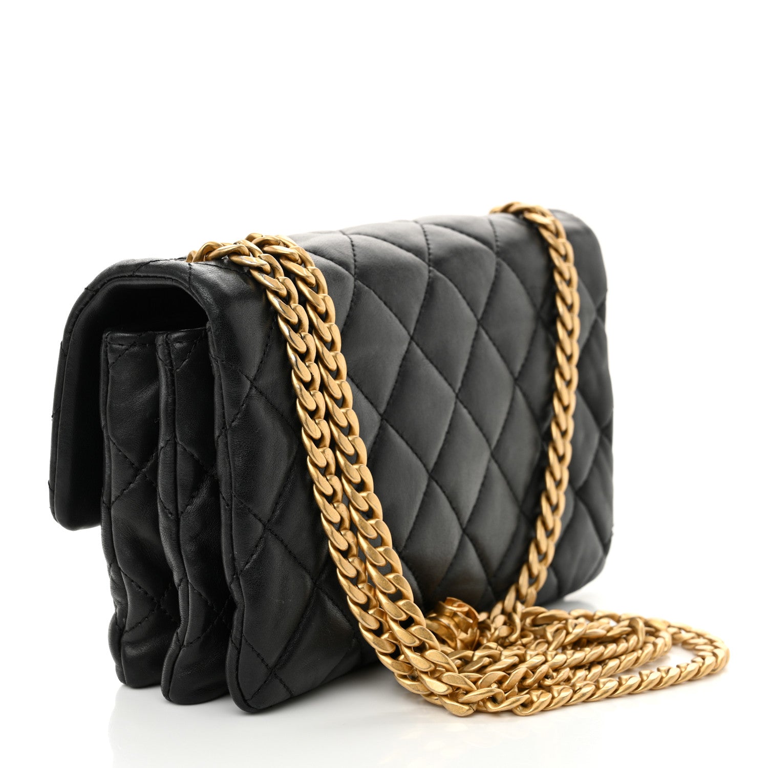Chanel Lambskin Quilted Small Pillow Crush Flap Black 1701258