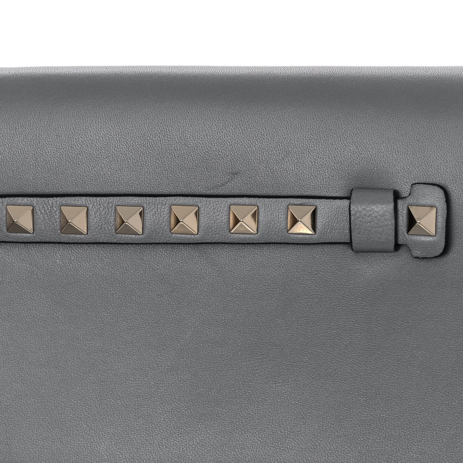 Valentino Garavani Nappa Rockstud Wristlet Clutch Light Stone 11 of 11