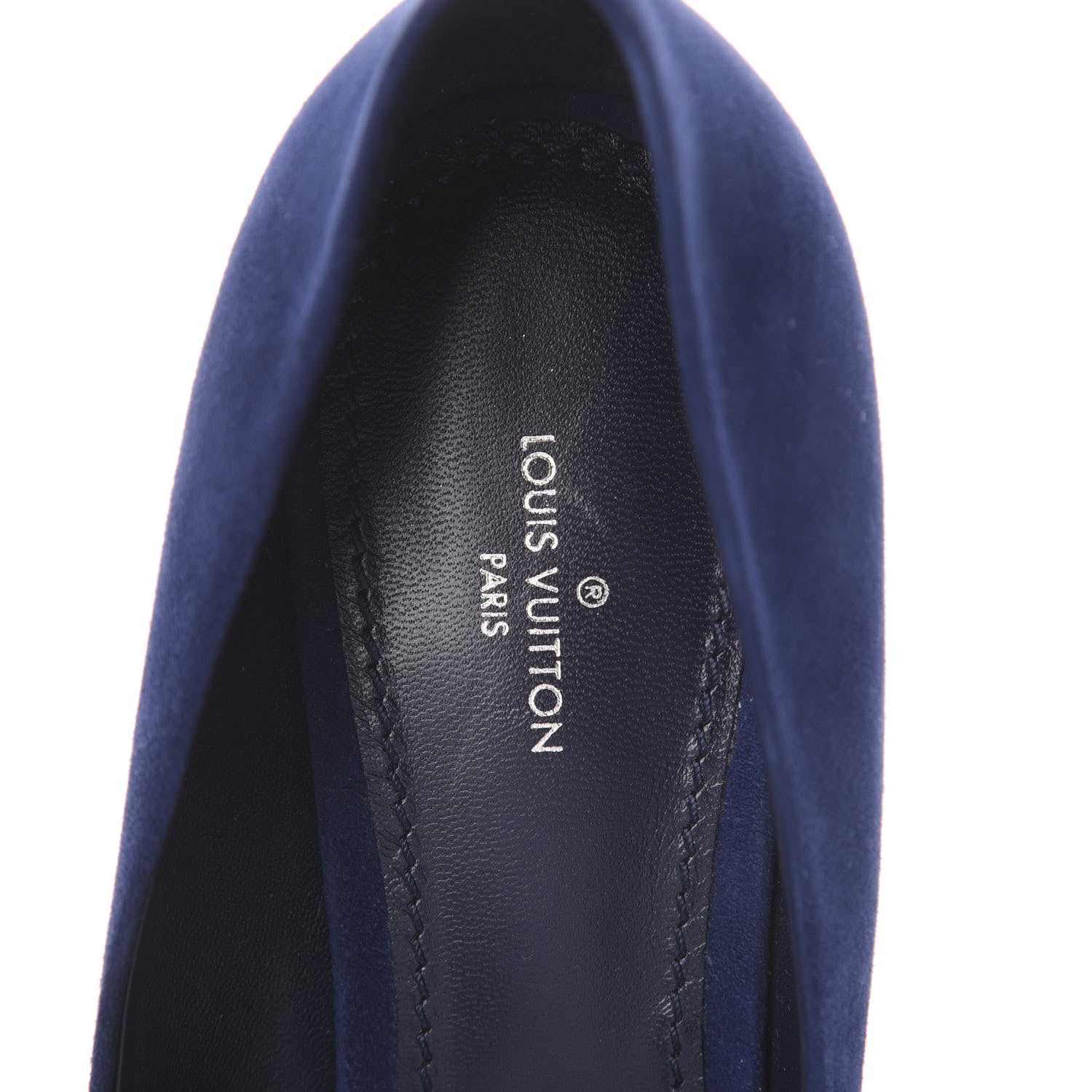 Louis Vuitton Suede Baby Goat Swarovski Crystal Madeleine Pumps 39 Marine 6 of 7