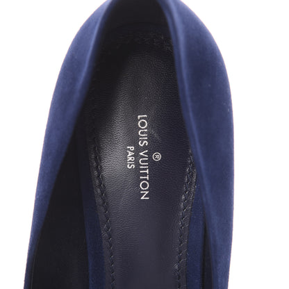 Louis Vuitton Suede Baby Goat Swarovski Crystal Madeleine Pumps 39 Marine 6 of 7