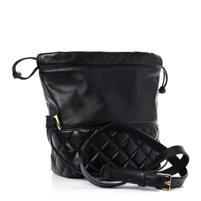 Versace Nappa Quilted Medusa Bucket Bag Black 4 of 14