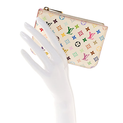 Louis Vuitton Monogram Multicolor Key Pouch White Litchi 2 of 7
