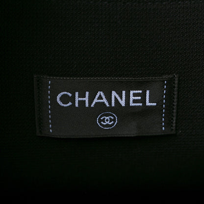 Chanel Cotton CC Beach Tote Black 7 of 9