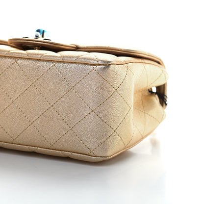 Chanel Metallic Lambskin Quilted Mini Square Flap Gold 10 of 11