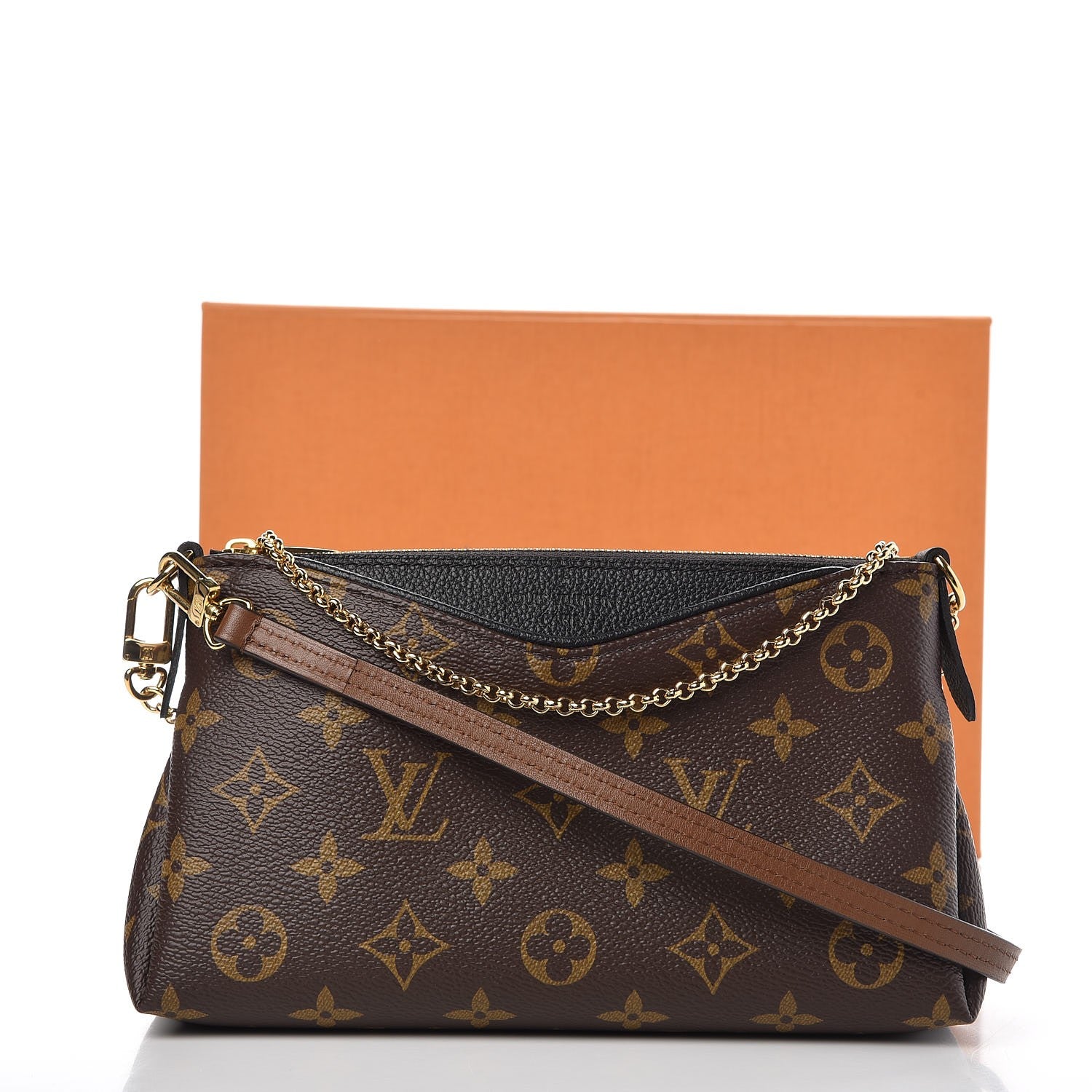 Louis Vuitton Monogram Pallas Clutch Black 8 of 8