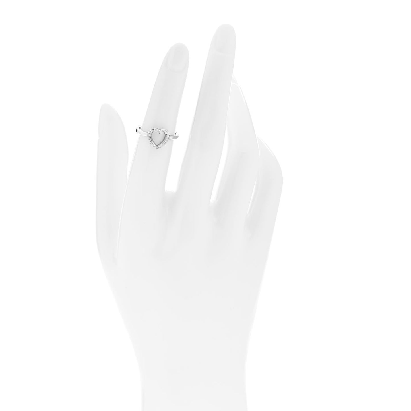 Platinum Diamond Heart Ring 49 4.75