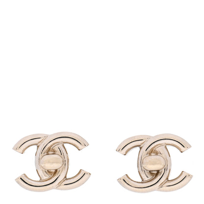 Chanel Metal CC Turnlock Earrings Gold 1 of 5